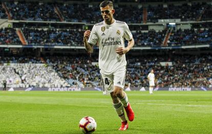 Ceballos, la pasada temporada contra el Huesca en el Bernabéu.