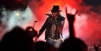 Axl Rose, durant un concert.