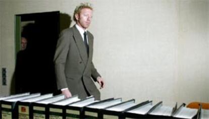 Boris Becker, ayer, a su llegada al juicio para escuchar la sentencia.