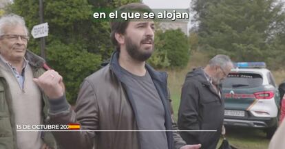 Captura del vídeo difundido por el exvicepresidente de la Junta de Castilla y León Juan García-Gallardo ante un centro de acogida de inmigrantes.