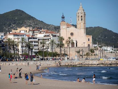 La playa de Sitges, este miércoles.