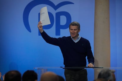 Feijo, el da 12 durante la clausura en Oviedo del acto de presentacin de la 'Declaracin de Asturias' del PP.