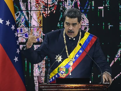 Nicolás Maduro, durante la ceremonia de inauguración del año judicial venezolano, el 27 de enero en Caracas.