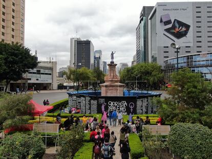 'Glorieta de la mujeres que luchan', en Ciudad de México