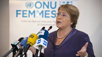 La directora ejecutiva de ONU Mujer, Michelle Bachelet, en 2013.