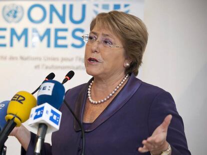 La directora ejecutiva de ONU Mujer, Michelle Bachelet, en 2013.