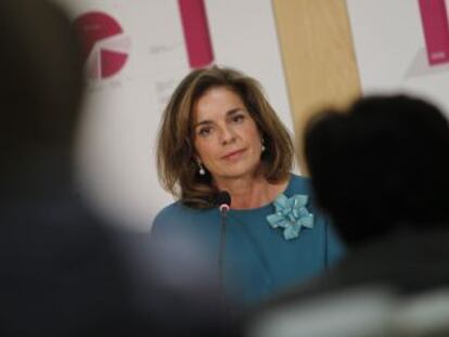 Ana Botella, durante la presentación de los presupuestos de la ciudad.