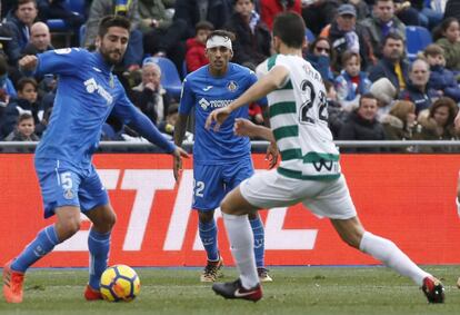 Bergara, Damián y Jordán durante el partido.