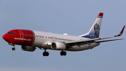 Un Boeing 737-800 de la aerolínea Norwegian.