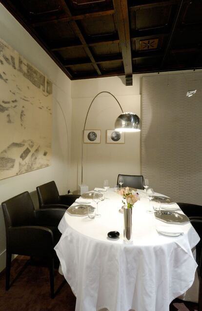 Comedor de la Osteria Francescana, en Módena (Italia).