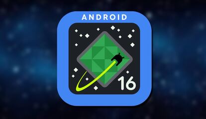 Logo de Android 16 con fondo