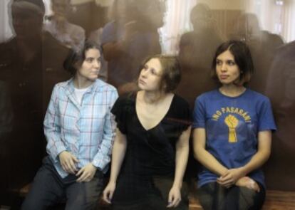 Componentes de las pussy riot detenidas en 2012.