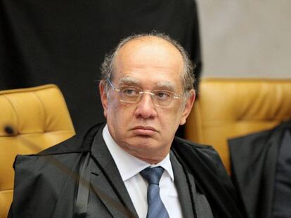 Ministro Gilmar Mendes durante sessão do STF em maio de 2017.