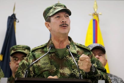 El comandante del Ejército colombiano, Nicacio Martínez Espinel.