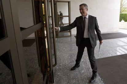 Iñigo Urkullu, a su llegada a la sede de la Presidencia del Gobierno vasco.