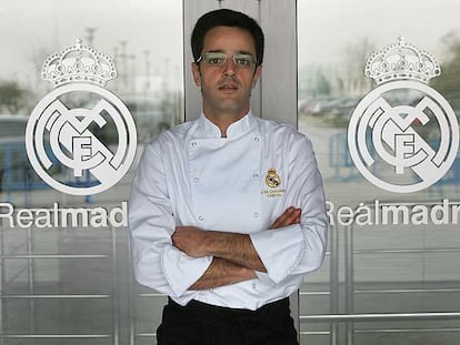 Jesús González, el cocinero del Madrid, ayer en Valdebebas.