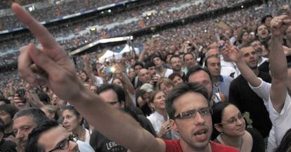 Público en el concierto que Bruce Springsteen dio en el Bernabéu el 17 de junio de 2012.