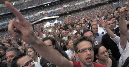 P&uacute;blico en el concierto que Bruce Springsteen dio en el Bernab&eacute;u el 17 de junio de 2012.