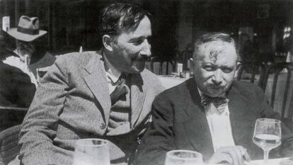 Stefan Zweig y Josef Roth en Ostende (Bélgica) en 1936.