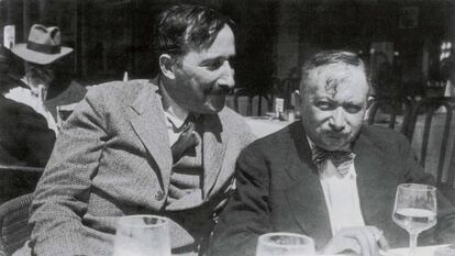 Stefan Zweig y Josef Roth en Ostende (Bélgica) en 1936. 