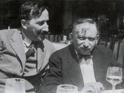 Stefan Zweig y Josef Roth en Ostende (Bélgica) en 1936. 