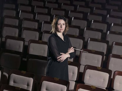 La directora Alondra de la Parra, en el Auditorio Nacional de Música.
 