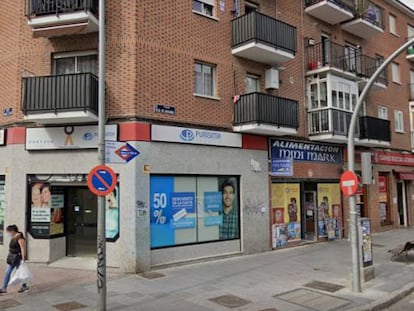 Una oficina de Purísima Seguros, en el barrio de Vallecas, de Madrid.