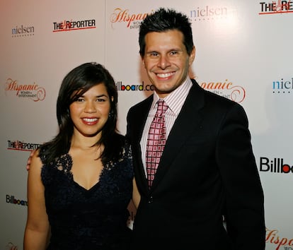 America Ferrera con Silvio Horta en un evento de 2007 en Hollywood, California.