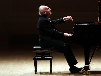 Maurizio Pollini, durante un concierto en el Carnegie Hall de Nueva York en 2019.