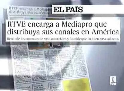 La información de EL PAÍS, reproducida en el Telediario de ayer.