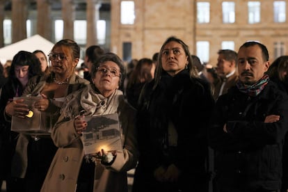 Familiares de las víctimas que fallecieron durante la toma del Palacio de Justicia por la guerrilla del M-19.
