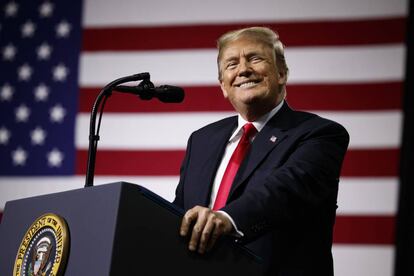 El presidente Donald Trump en Tampa, Florida.