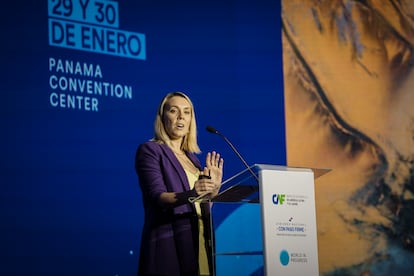 Rachel Adams, en su presentacin en el segundo da del Foro Econmico Internacional Amrica Latina y el Caribe