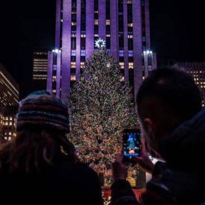 El árbol de Navidad del Rockefeller Center de Nueva York.