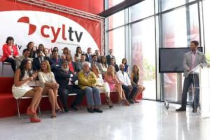 Presentadores de los principales programas informativos, culturales y de entretenimiento de RTVCyL, durante la presentación de la nueva temporada.