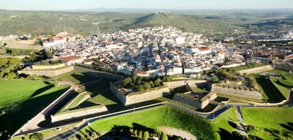 La ciudad portuguesa de Elvas, con su recinto abaluartado.