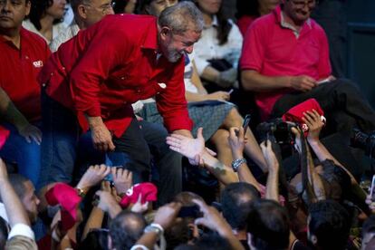 Lula em ato em S&atilde;o Paulo.