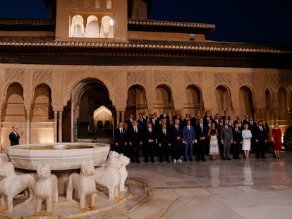 La visita de los líderes de la Comunidad Política Europea en la Alhambra de Granada