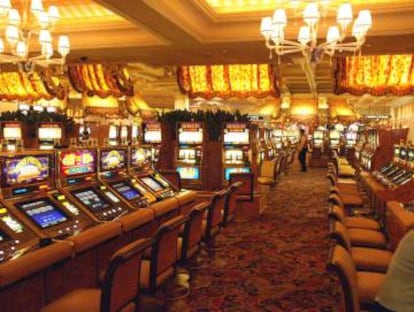 Interior del casino Bellagio, famoso por salir en la película 'Ocean's eleven', con George Clooney y Brad Pitt.