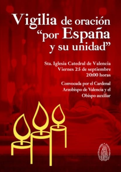 Cartel de promoción de la vigilia.