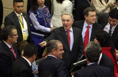 O ex-presidente e senador Álvaro Uribe.