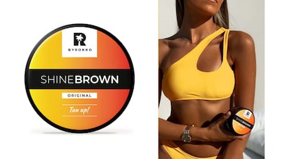 Crema bronceadora Shine Brown.