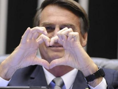 O deputado Jair Bolsonaro na Câmara em dezembro de 2014