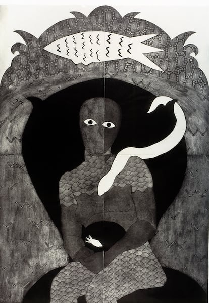 'Sikán', 1991, de Belkis Ayón.