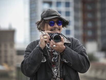 Johnny Depp, aquest divendres a Barcelona, on va presentar la seva última pel·lícula, 'El fotógrafo de Minamata'. 