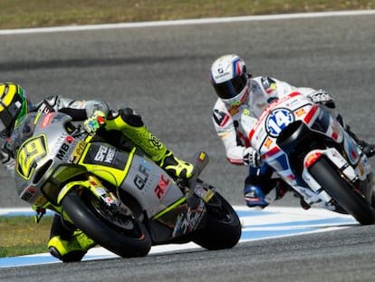 Iannone, con el dorsal 29, en Estoril.