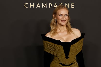 La actriz y modelo alemana Diane Kruger a su llegada a la fiesta que ofreció Moët & Chandon Effervescence en el palacio de Cibeles el pasado 30 de noviembre de 2022. 
