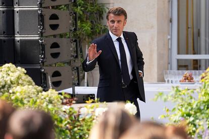 Emmanuel Macron, este viernes en el palacio del Elíseo.