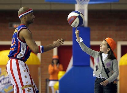 Actuación de los Globertrotters en el Polideportivo Municipal de Alcobendas.