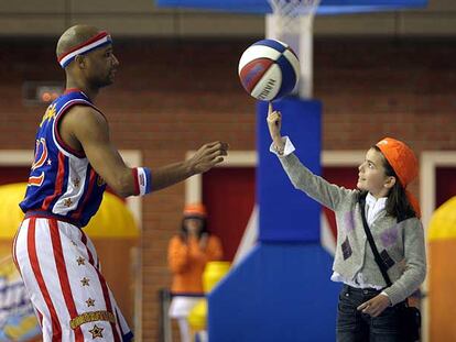Actuación de los Globertrotters en el Polideportivo Municipal de Alcobendas.